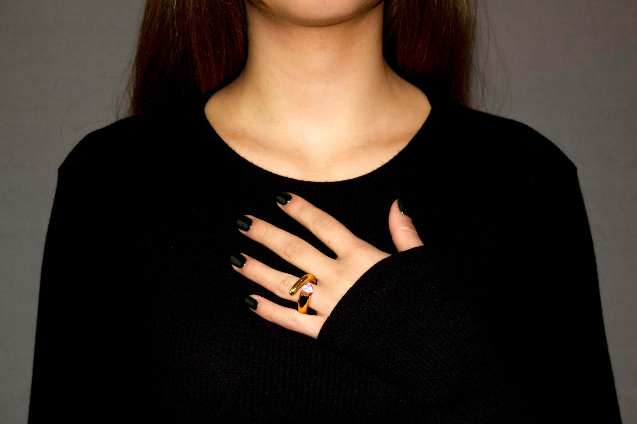 The Sling Ring with Amethyst